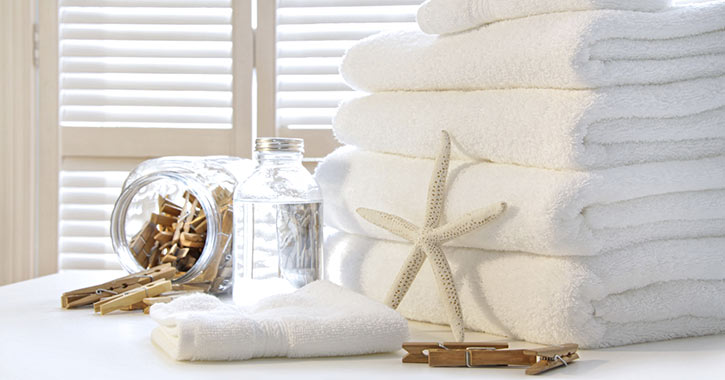 white towels on a table