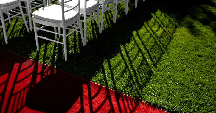 red carpet at a wedding